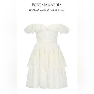 BCBGMAXAZRIA
Off-The-Shoulder Corset Mini Dress